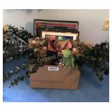 Flowers and pictures and picture frames