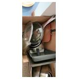 Pans, sugar shaker, baking sheets