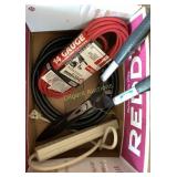 Rags, cords, surge protector