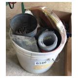 5 gallon bucket nails, metal mesh, and more