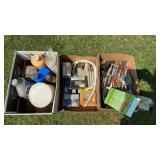 Tools, motor oil, screws