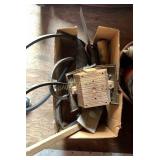 Bird house, cans and wood