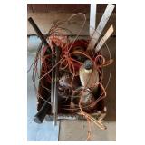 Cords, cans and wood sticks