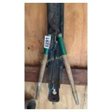 Spare tire holder and pruners