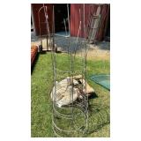 Tomato cages, piano dolly, trays