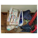 Bandaids, bathroom items, hangers, bags and more