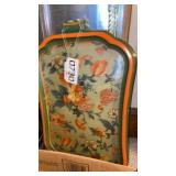 Floral tray, standing mirror