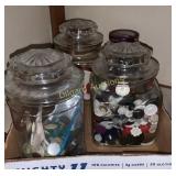 4 jars of buttons