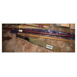 Machete and cloths bar and wooden stick