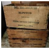 Wooden ammunition boxes