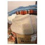 Blankets, throws and hook rug