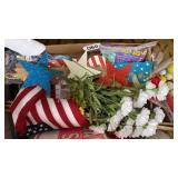 Flowers, bands, flags