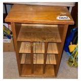 Wood stand with storage