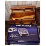 Small wooden chests and beltronics radar