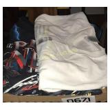 Dale Earnhardt shirt, small wooden stool, and