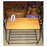 Small decorative metal shelf