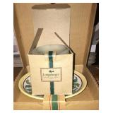 Longaberger American Holly candle and plate