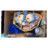 Shot glasses, straws, suspenders, decor