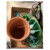 1906 Cedar Point flash glass, vase, ashtray and