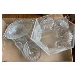 3 pieces of pattern glass