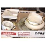 Kitchen scale, ceramic and pie bowl