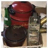 Cheese grater, pots, mountain dew bottle and more