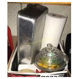 Candy bowl, paper towels, tape and more