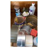 Nails, tape, rifle bore cleaner