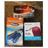 Speaker, boot warmer, and stun gun