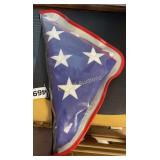 Folded American flag