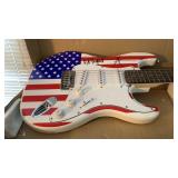 Ted Nugent autographed Patriotic guitar, China