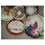 Hand painted plates and platters