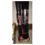 Budweiser pool stick, Duck Dynasty mat and misc