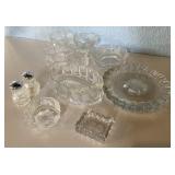 Clear Fostoria Coin Glass pieces