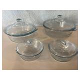 Clear Fire King baking dishes