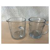 Clear Fire King measuring cup & glass