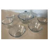 Clear glass Fire King pieces