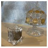 Clear coin glass pieces