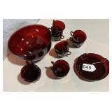 Red Ruby glass Dishes