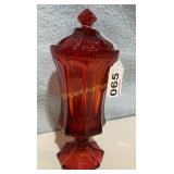 Red Coin glass piece