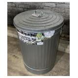 Metal trash can