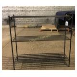 Three tier metal shelf