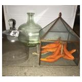 Glass vase, glass cover and glass box