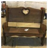 Approximately 22" tall wooden bench