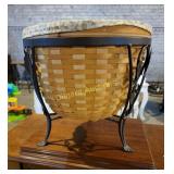 2005 Longaberger basket with stand