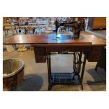 Singer sewing machine and cabinet