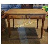 2 drawer Oak desk (28"x41"x29")