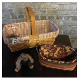 Longaberger basket, Ohio workshop basket, more