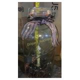 Large Ball brand jar / decor with electric candle