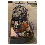 Metal decorative cage & metal Halloween basket